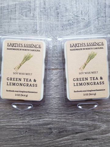 Green Tea & Lemongrass 2 oz Soy Wax Melt
