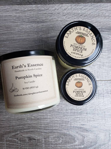 Pumpkin Spice Candles, 3 Sizes