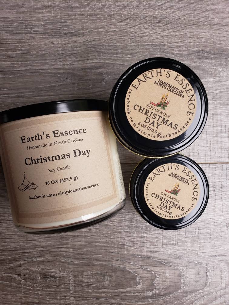 Christmas Day Soy Candle, 3 Sizes