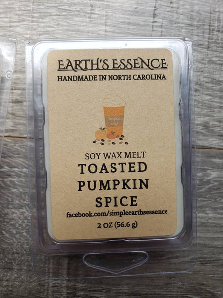 Toasted Pumpkin Spice 2 OZ Soy Wax Melts, Handmade Soy Wax Melts, Tart Warmer Melts, Wax Warmer Melts, Highly Scented Wax Melt