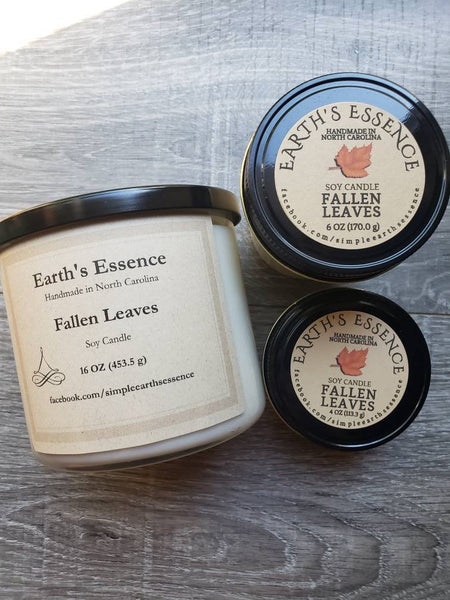 Fallen Leaves Soy Candle, 3 Sizes