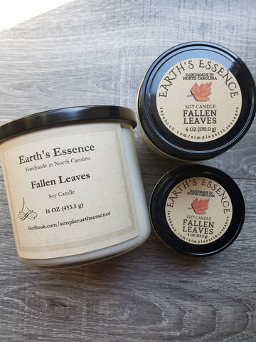 Fallen Leaves Soy Candle, 3 Sizes