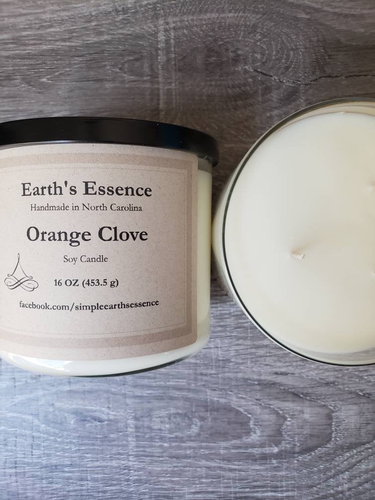 Orange Clove 16 oz 3-Wick Soy Candle