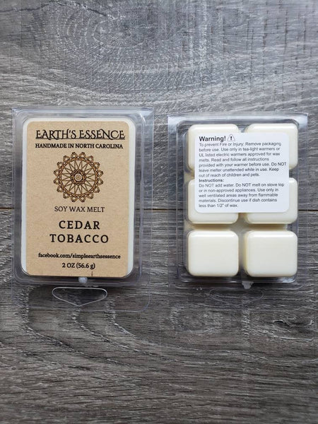 Cedar Tobacco 2 oz Soy Wax Melt