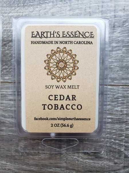 Cedar Tobacco 2 oz Soy Wax Melt