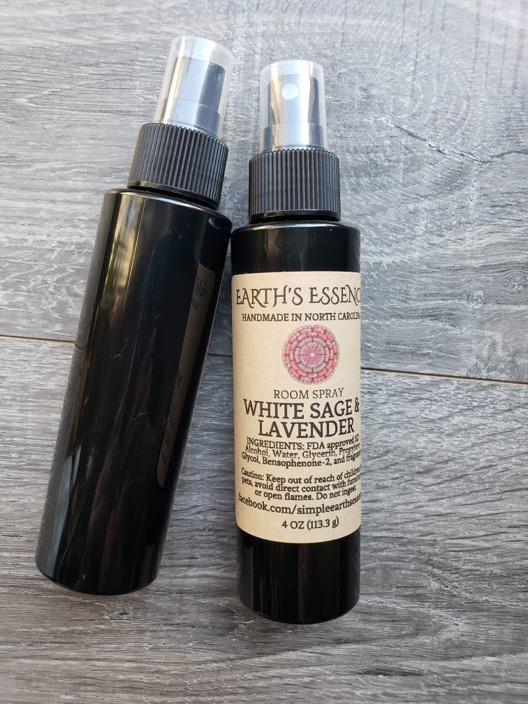White Sage & Lavender 4 oz Room Spray, Concentrated Natural Room Spray, Aromatherapy Spray, Spa Room Spray, Home Fragrance, Spiritual Scent