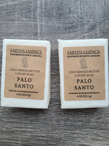 Palo Santo 4 oz Cocoa Mango Butter Luxury Handmade Soap