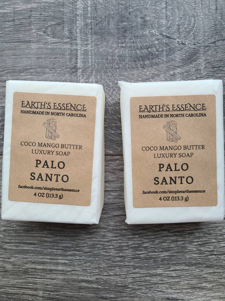 Palo Santo 4 oz Cocoa Mango Butter Luxury Handmade Soap