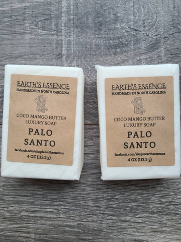 Palo Santo 4 oz Cocoa Mango Butter Luxury Handmade Soap