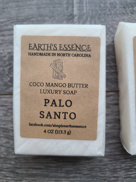 Palo Santo 4 oz Cocoa Mango Butter Luxury Handmade Soap