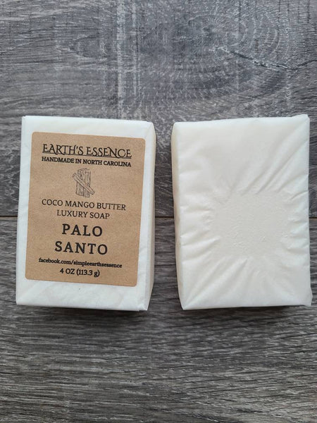 Palo Santo 4 oz Cocoa Mango Butter Luxury Handmade Soap