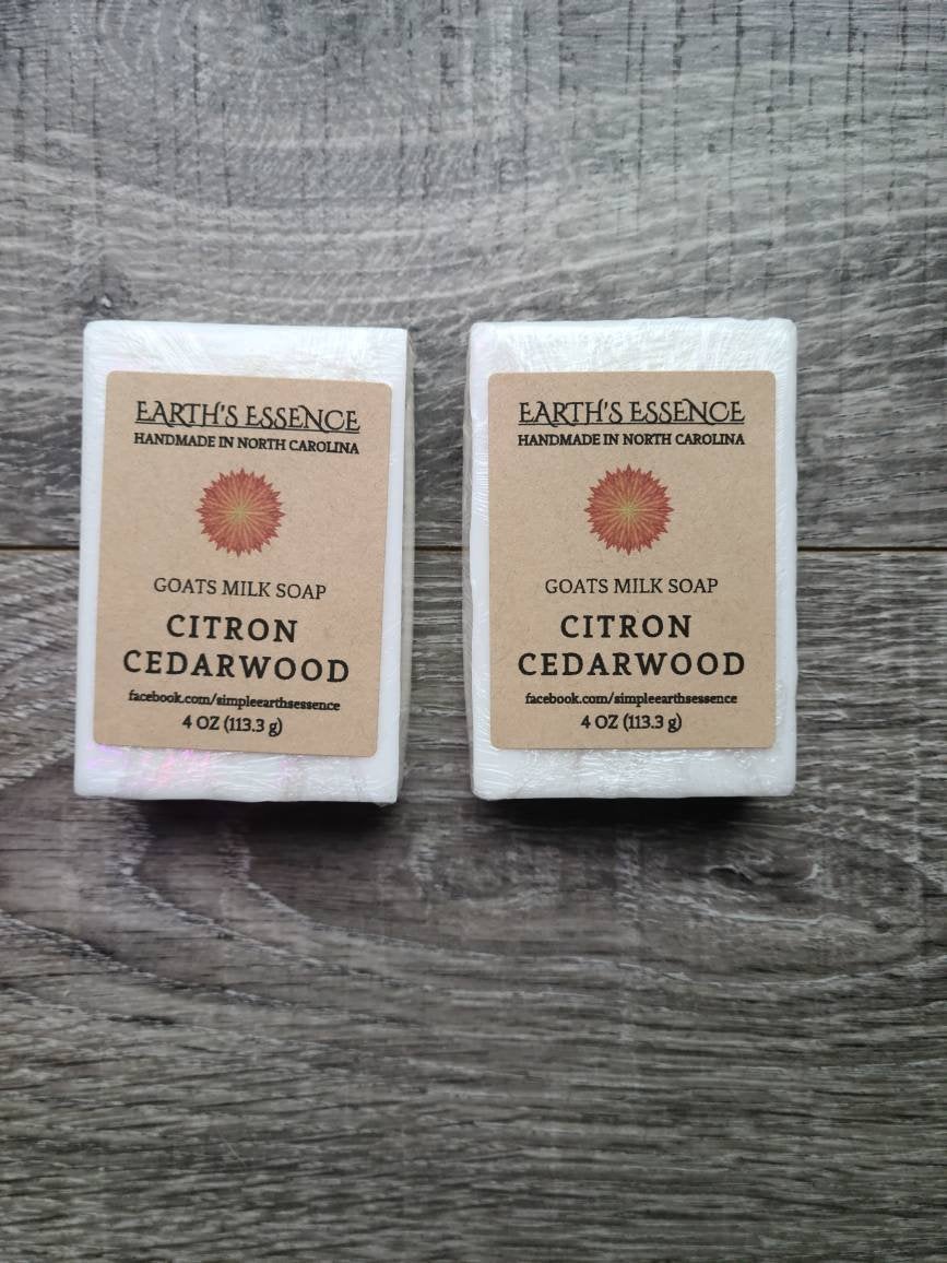 Citron Cedarwood 4 oz Goats Milk Soap