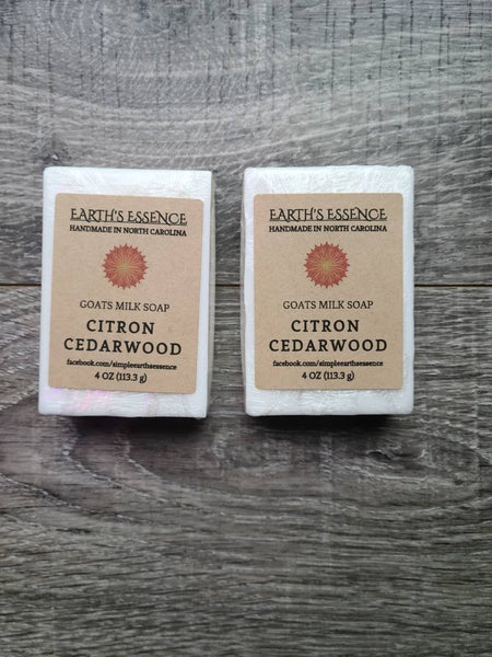 Citron Cedarwood 4 oz Goats Milk Soap