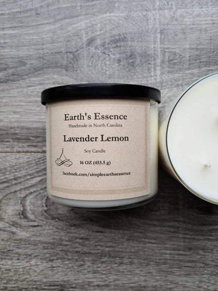 Lavender Lemon 16 oz 3-Wick Soy Candle, Handmade Soy Candle, Clean Scented Candles, Large Cabdle Yankee Candle DUPE, DUPE Candle