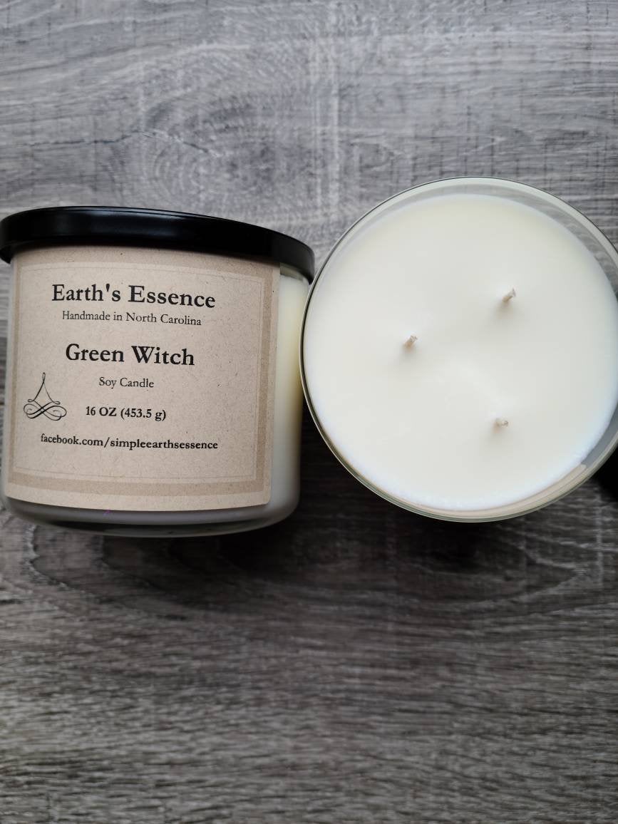 Green Witch 16 oz 3-Wick Soy Candle