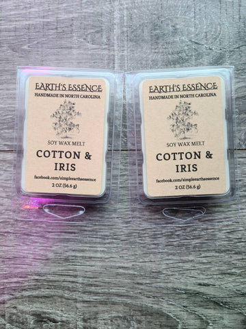 Cotton & Iris 2 oz Soy Wax Melt