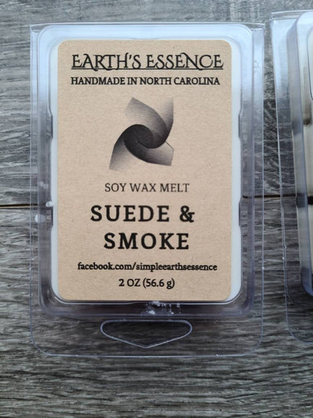 Suede & Smoke 2 oz Soy Wax Melt, Handmade Soy Wax Melts, Highly Scented Soy Melts, Wax Warmer Melts, Wax Warmer