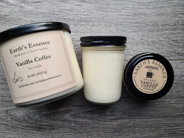Vanilla Coffee Soy Candle, 3 Sizes