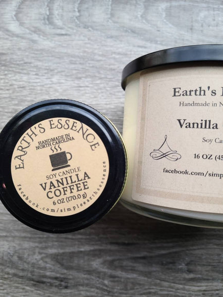 Vanilla Coffee Soy Candle, 3 Sizes