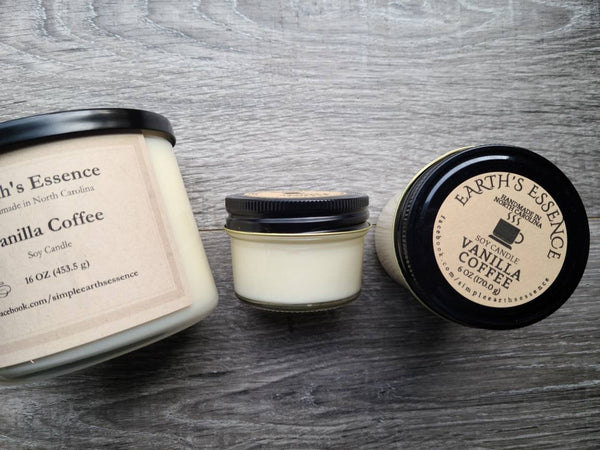 Vanilla Coffee Soy Candle, 3 Sizes