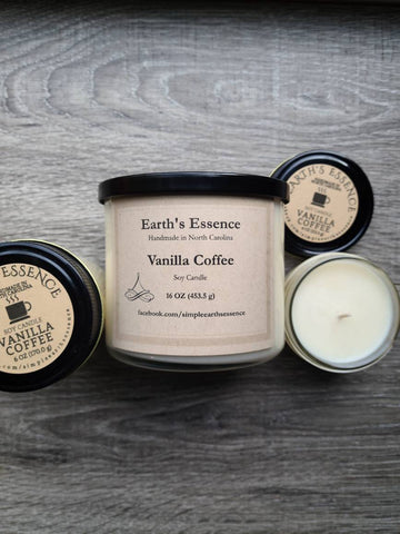 Vanilla Coffee Soy Candle, 3 Sizes