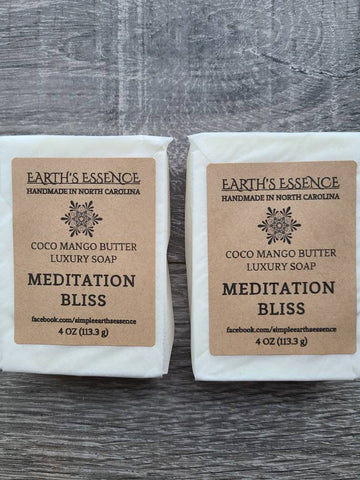 Meditation Bliss 4 oz Cocoa Mango Butter Luxury Handmade Soap