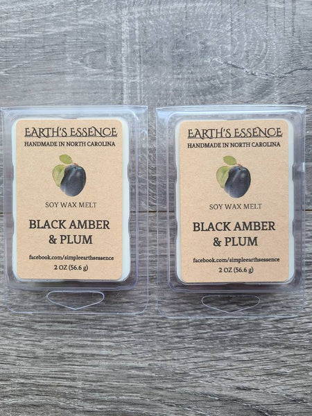 Black Amber & Plum 2 oz Soy Wax Melts