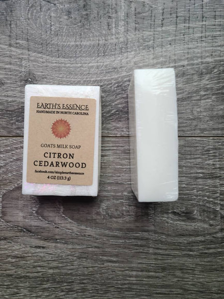 Citron Cedarwood 4 oz Goats Milk Soap