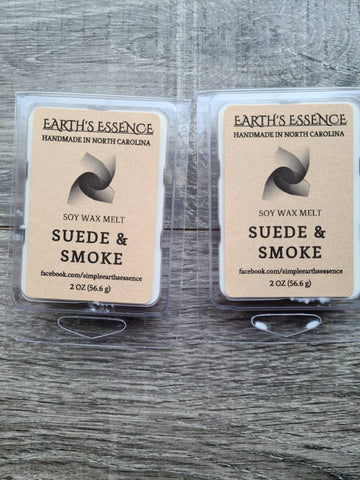 Suede & Smoke 2 oz Soy Wax Melt, Handmade Soy Wax Melts, Highly Scented Soy Melts, Wax Warmer Melts, Wax Warmer