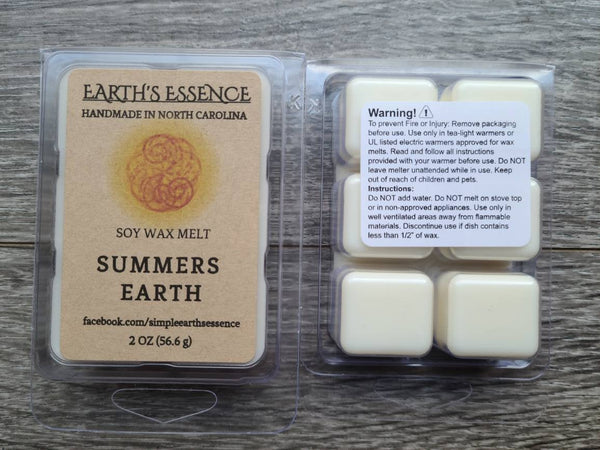 Summers Earth 2 oz Soy Wax Melts, Handmade Soy Wax Melts, Highly Scented Wax Melt, Wax Warmer Melts, Wax Warmer, Wax Melts