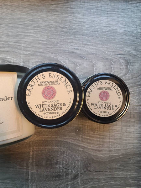 White Sage & Lavender Soy Candle, 3 Sizes