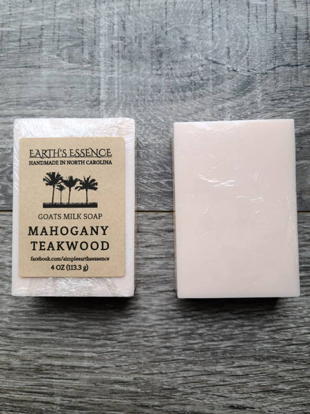 Mahogany Teakwood 4 oz Goats Milk Soap