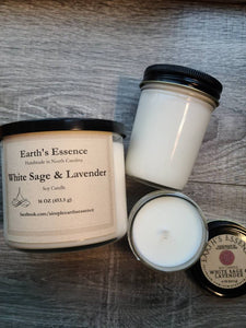 White Sage & Lavender Soy Candle, 3 Sizes