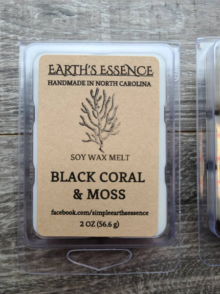Black Coral & Moss 2 oz Soy Wax Melt