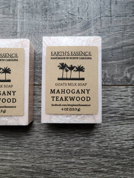Mahogany Teakwood 4 oz Goats Milk Soap