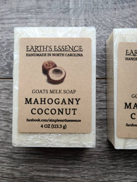 Mahogany Coconut 4 oz Goats Milk Soap