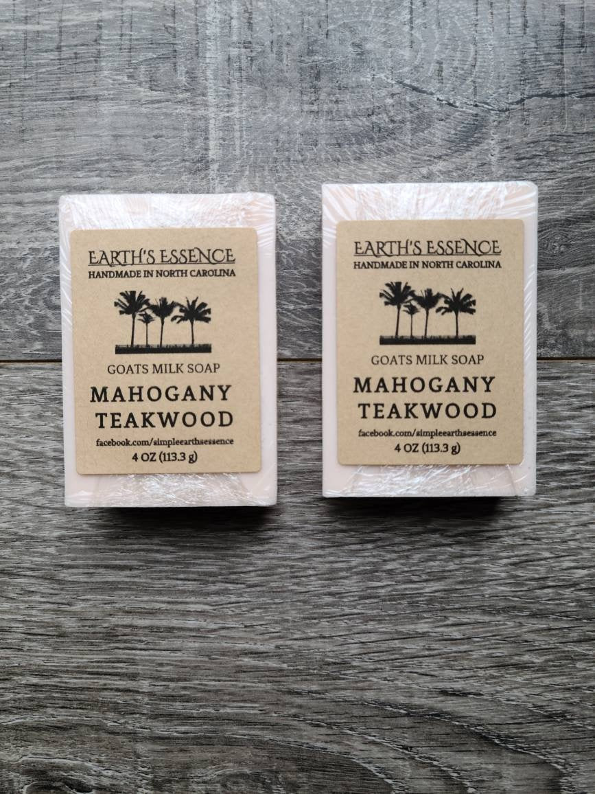 Mahogany Teakwood 4 oz Goats Milk Soap