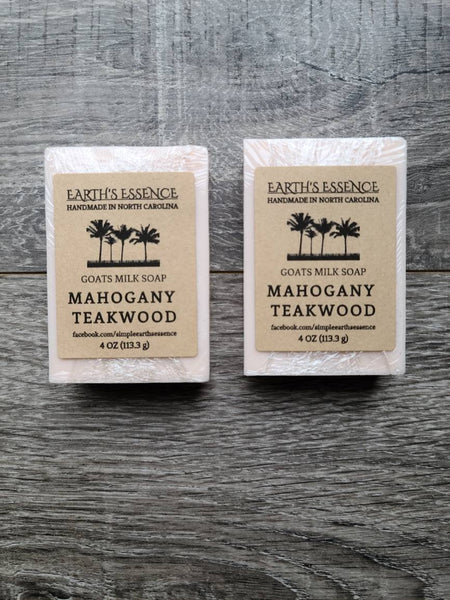 Mahogany Teakwood 4 oz Goats Milk Soap