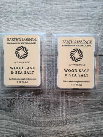 Wood Sage & Sea Salt 2 oz Soy Wax Melt
