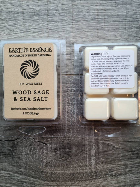 Wood Sage & Sea Salt 2 oz Soy Wax Melt