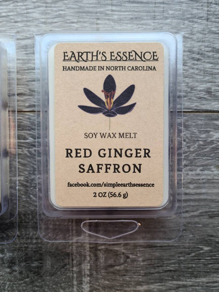 Red Ginger Saffron 2 oz Soy Wax Melt