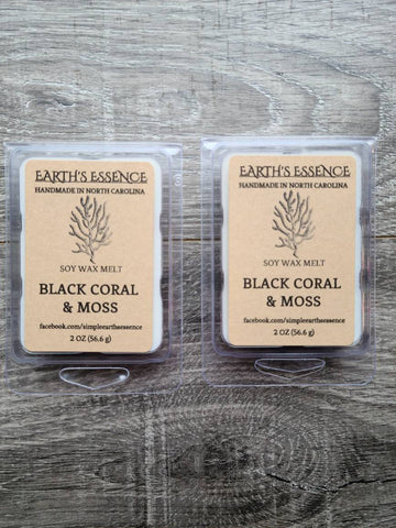 Black Coral & Moss 2 oz Soy Wax Melt