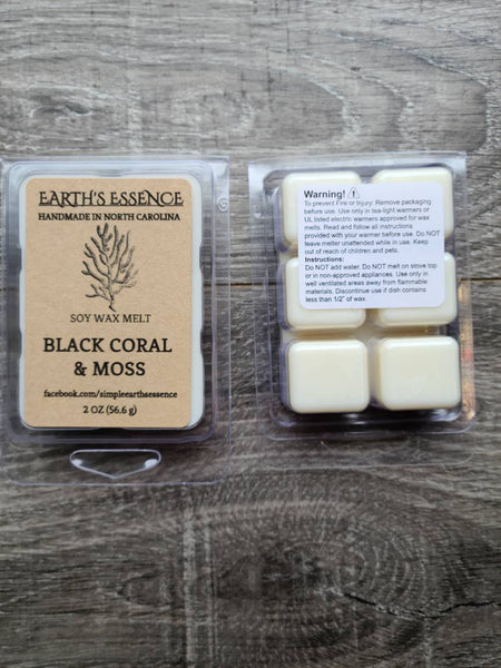 Black Coral & Moss 2 oz Soy Wax Melt