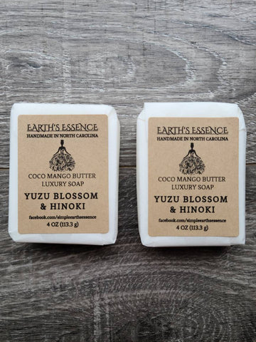 Yuzu Blossom & Hinoki 4 oz Cocoa Mango Butter Luxury Handmade Soap