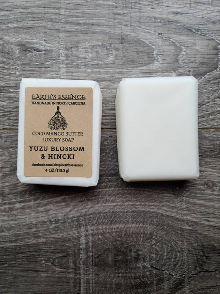 Yuzu Blossom & Hinoki 4 oz Cocoa Mango Butter Luxury Handmade Soap