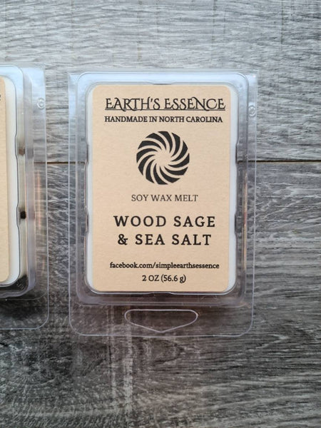 Wood Sage & Sea Salt 2 oz Soy Wax Melt