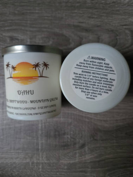 O'Ahu 9 oz Soy Candle